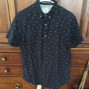 Denim & Flower Navy Blue Men’s Shirt Size Medium